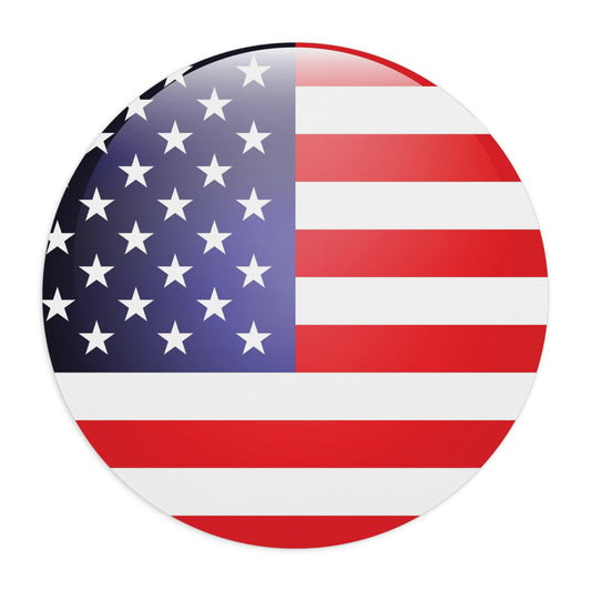 American Flag (Round) Mouse Pad