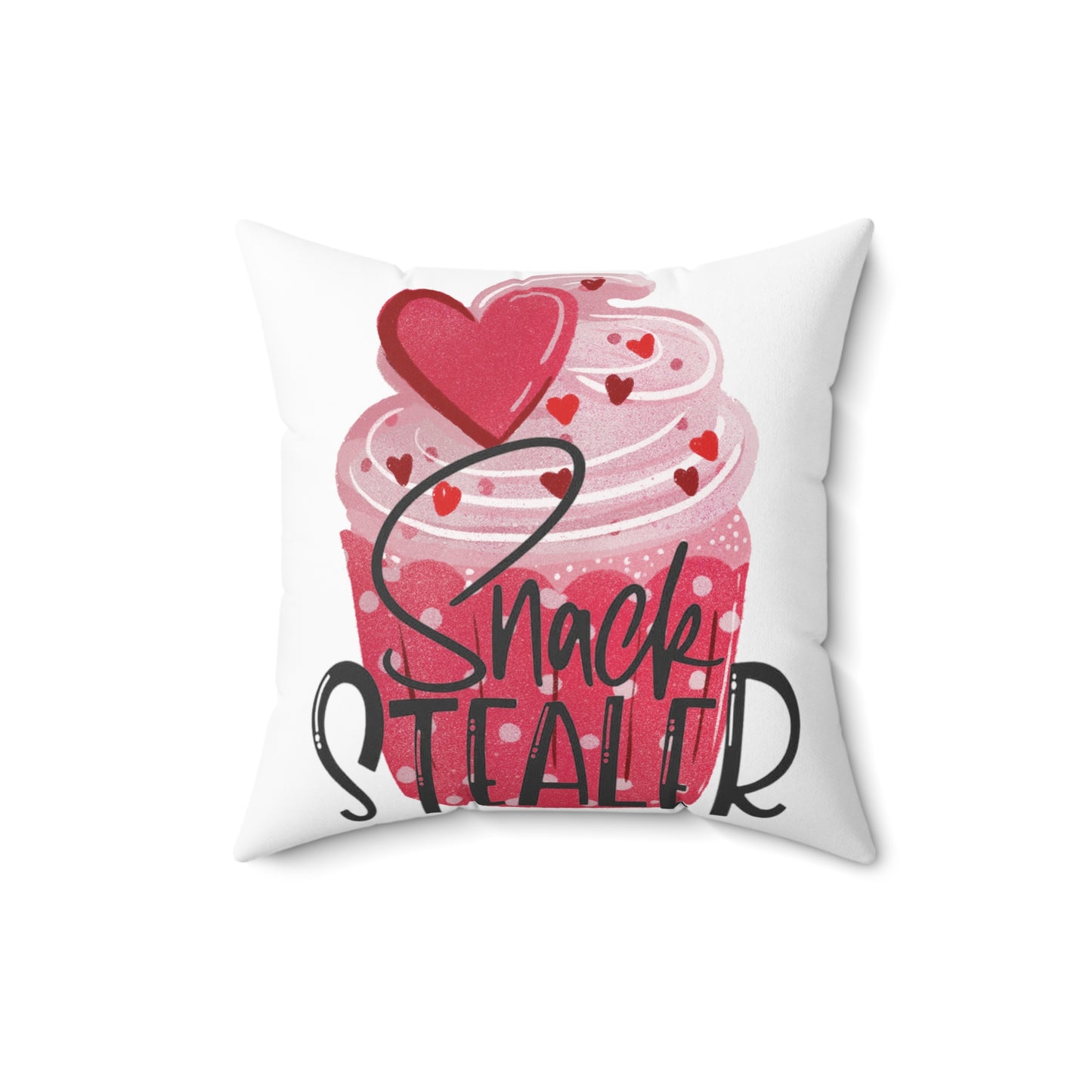 Cupcake Snack Stealer Square Pillow