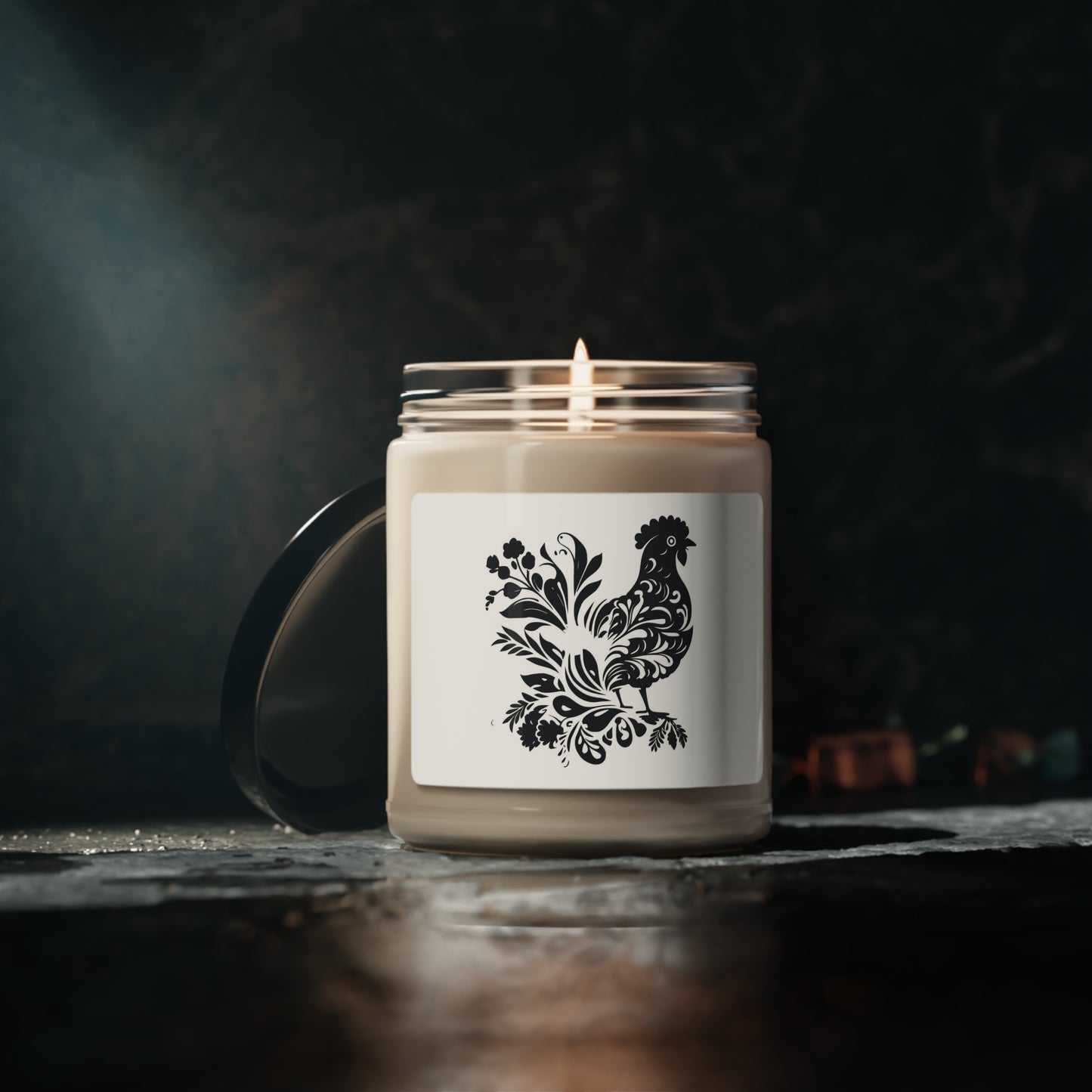 Flowered Chicken 9oz Scented Soy Candle