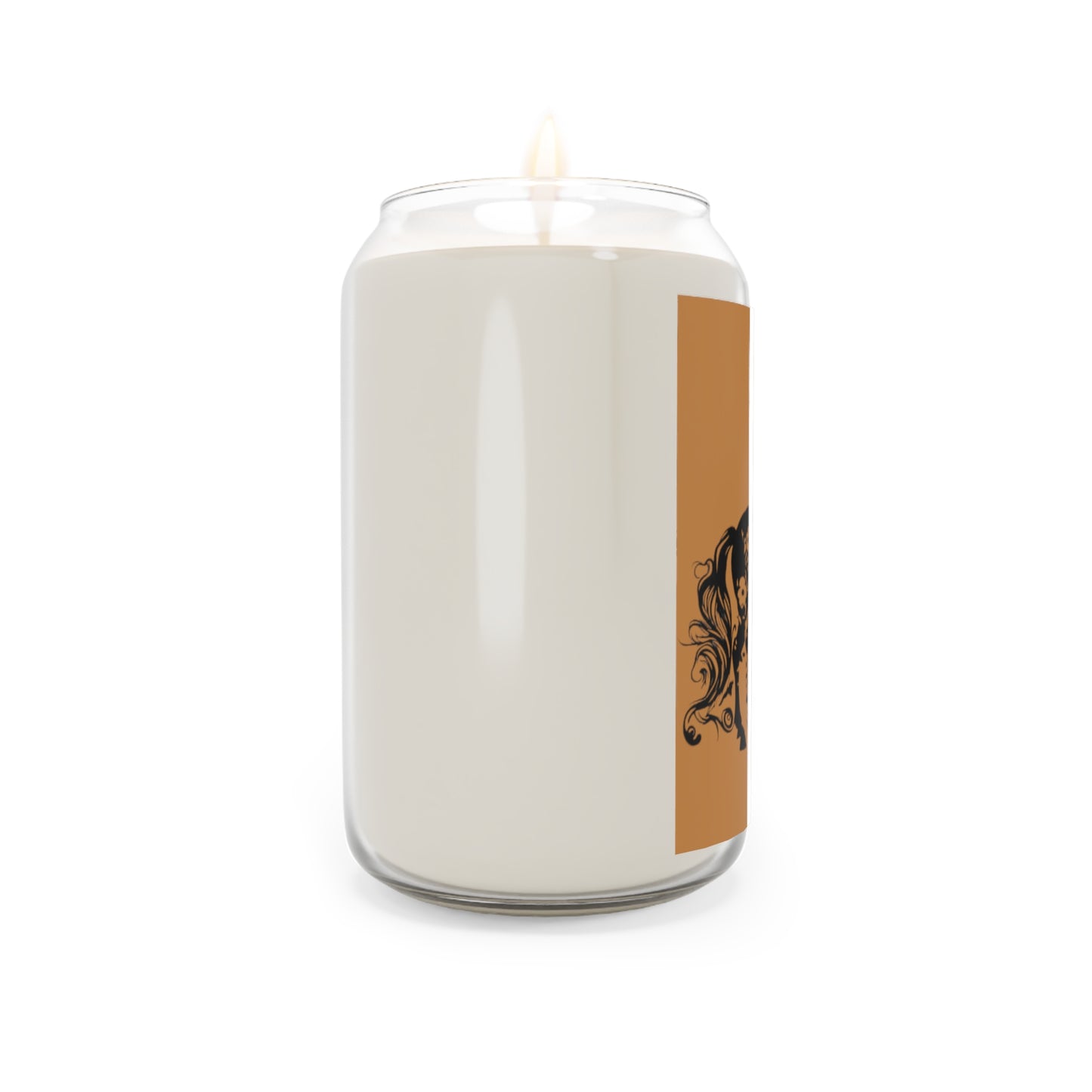 Brown Flowered Horse 13.75oz Scented Candle
