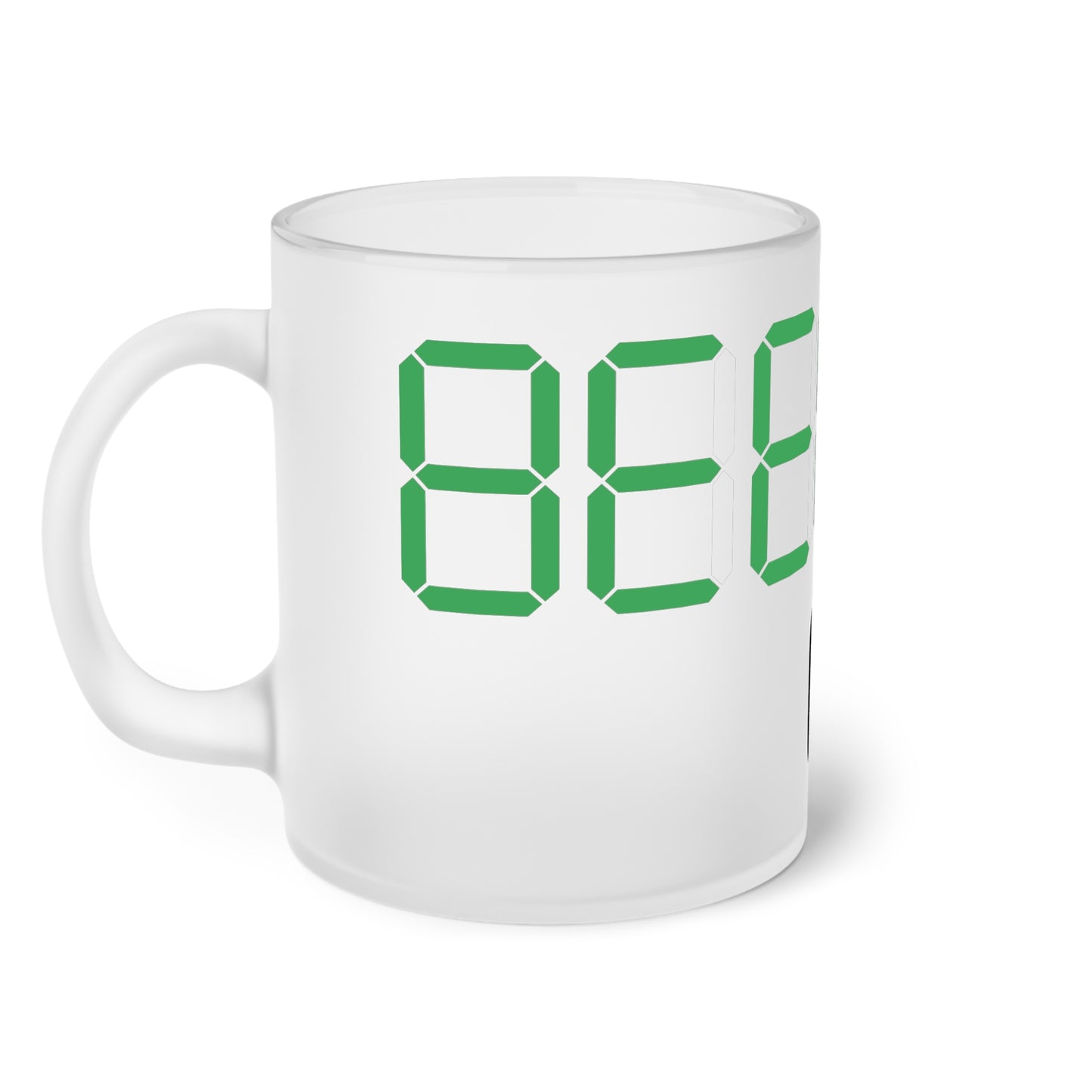Beer 00 Clock 11oz Frosted Glass Mug