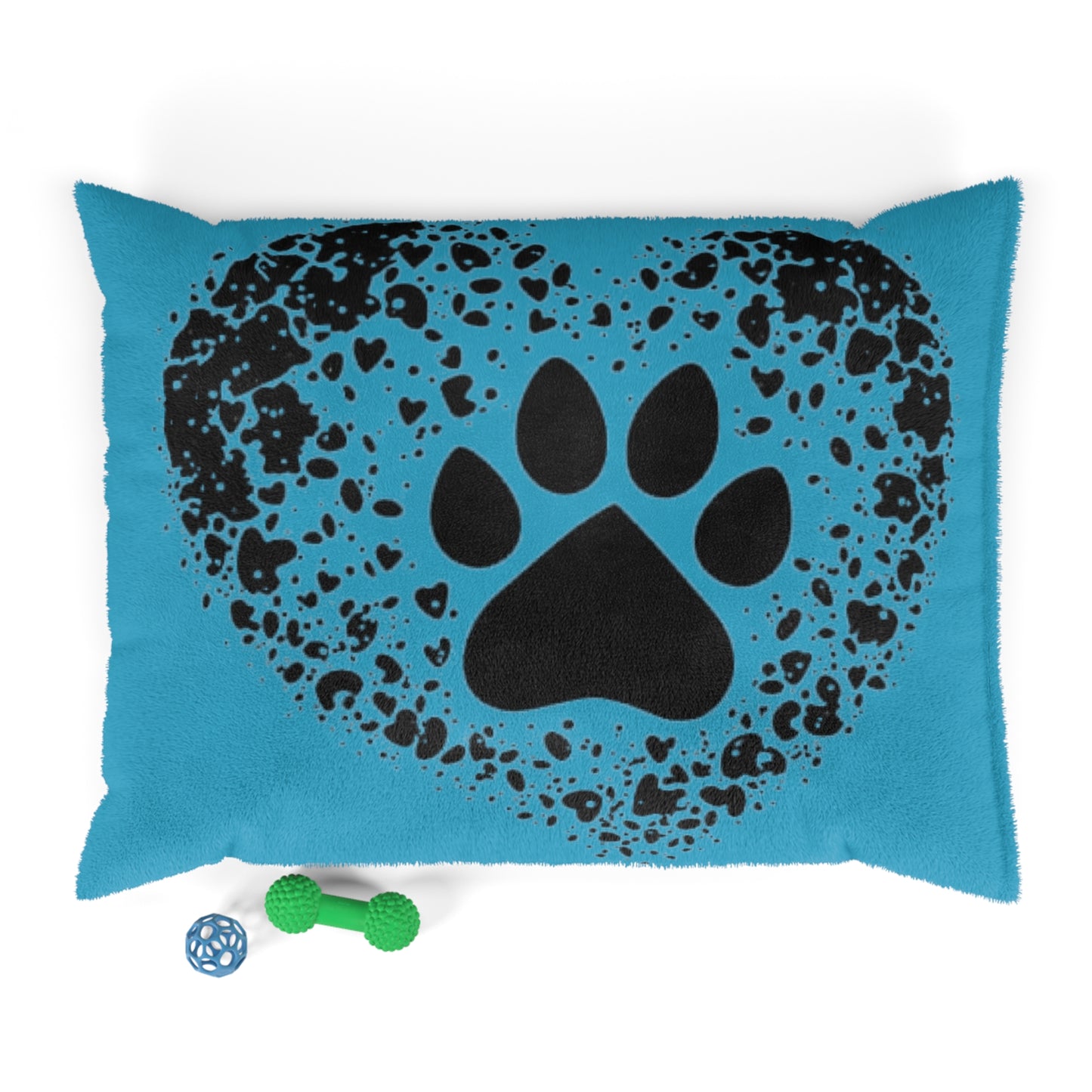 Speckled Hearts Paw Pet Bed