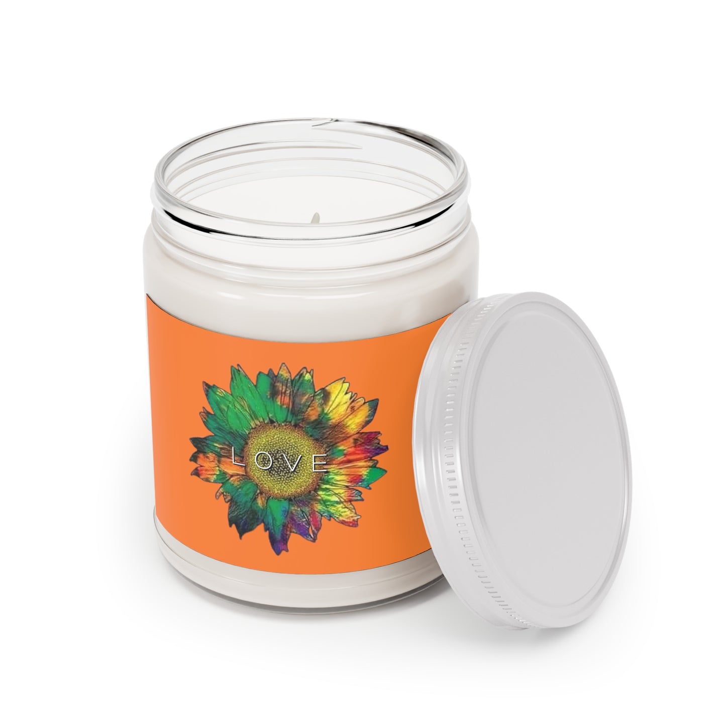 Multi-Colored Love Flower 9oz Scented Candle