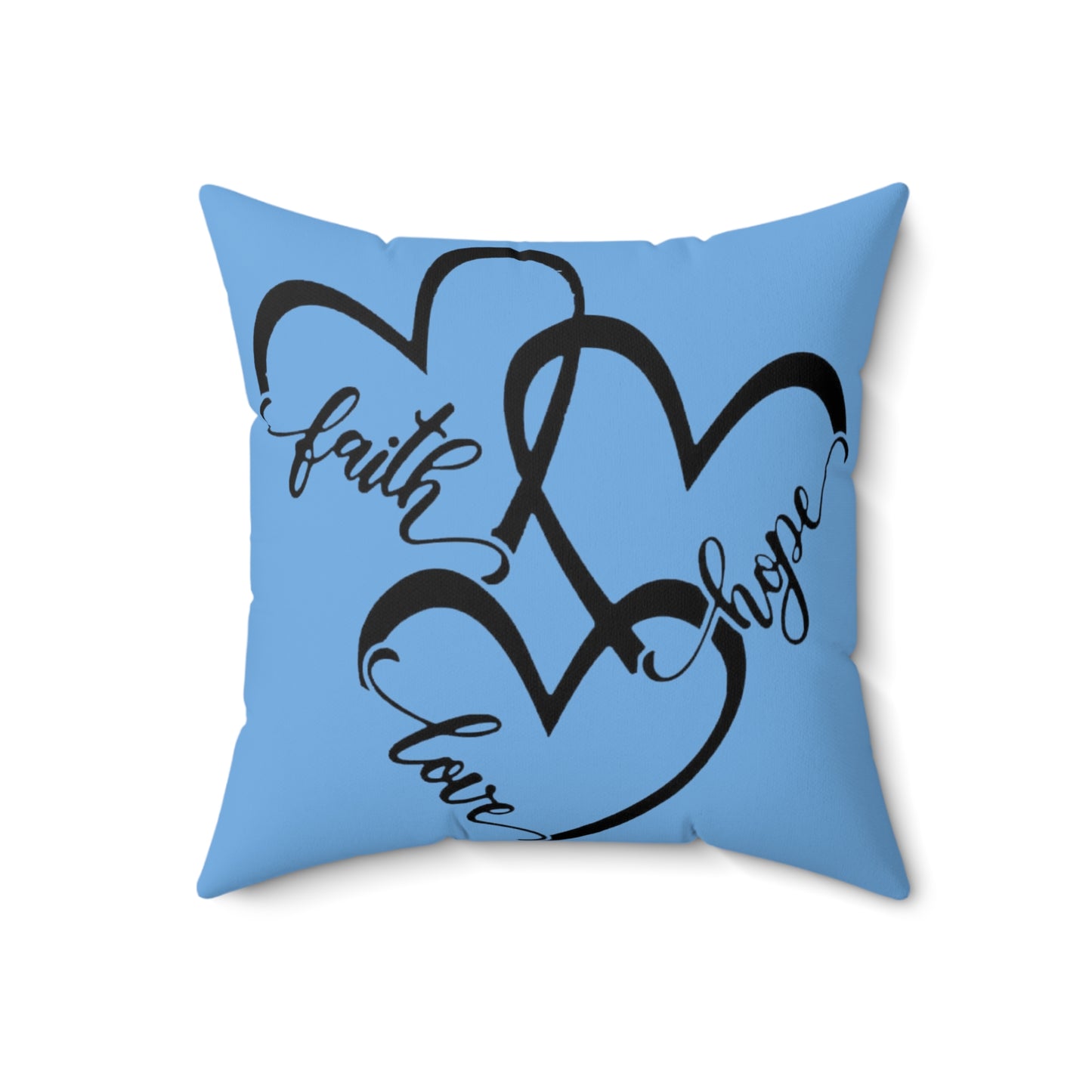 Faith Love Hope Square Pillow