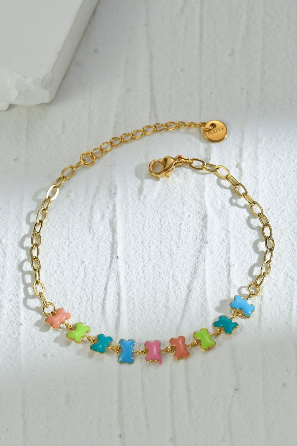 Multicolored Lobster Clasp Stainless Steel Bracelet