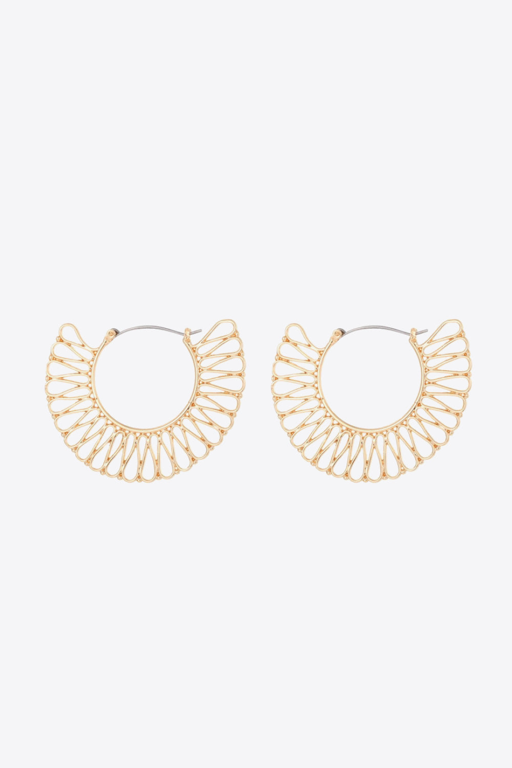5-Pair Wholesale 18K Gold-Plated Cutout Earrings